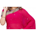 Splendid Magenta Colored Stone Worked Chiffon Saree Splendid Magenta Colored Stone Worked Chiffon Saree